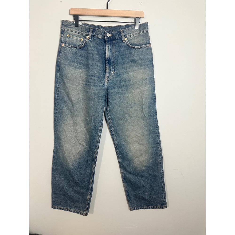 Weekday Galaxy Loose Straight Jeans Mens 30x30 Blue Medium Wash Denim Skater 90s